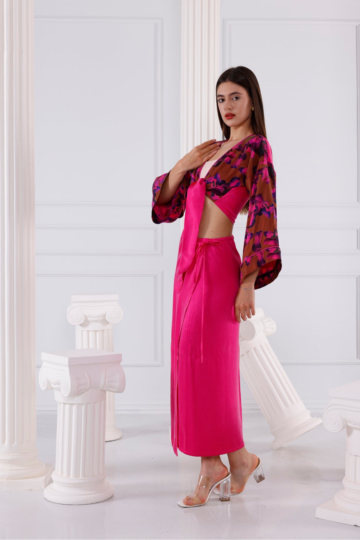 Tina Vegan İpek CUPRO Cropped - Kimono 4