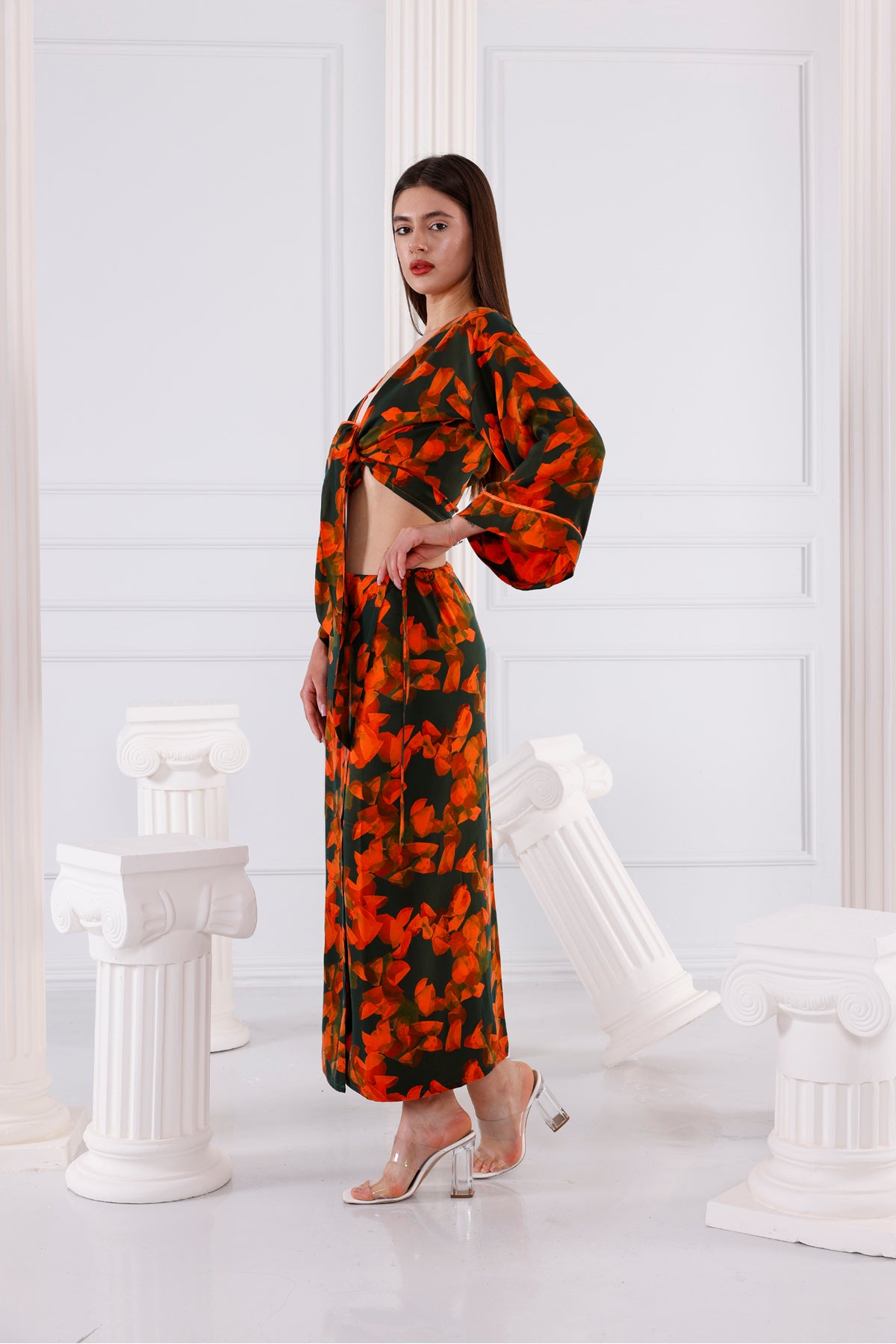 Astrid Vegan İpek CUPRO Cropped - Kimono 3