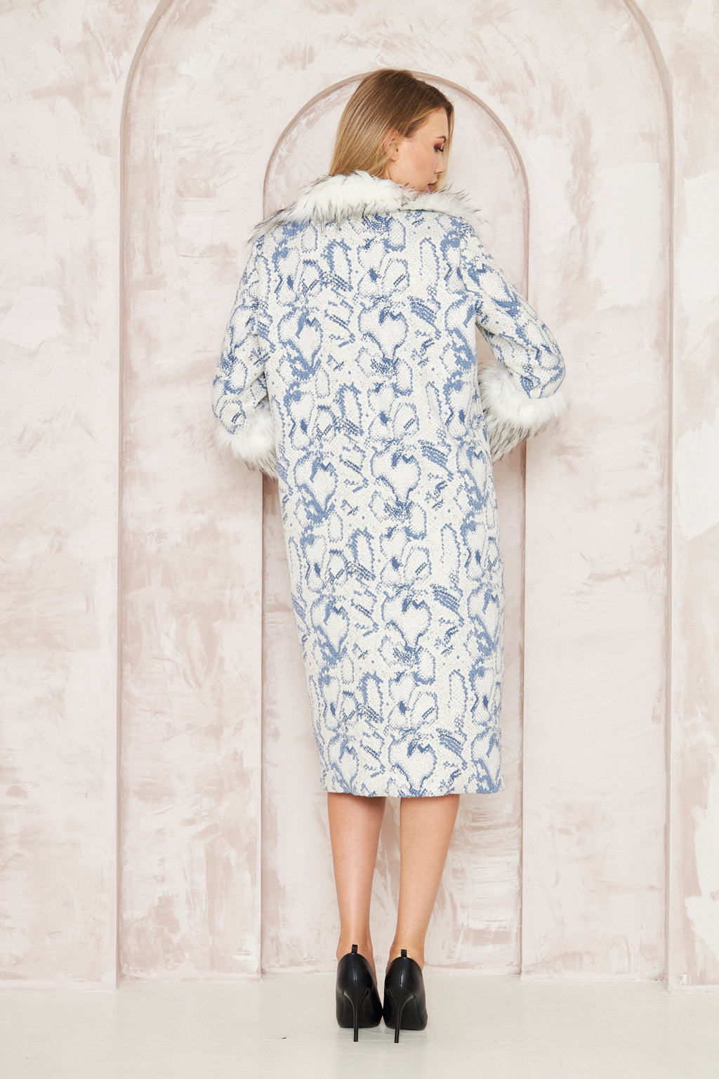 Suni Kürk Detaylı Jakar Kaban - Kaban 52