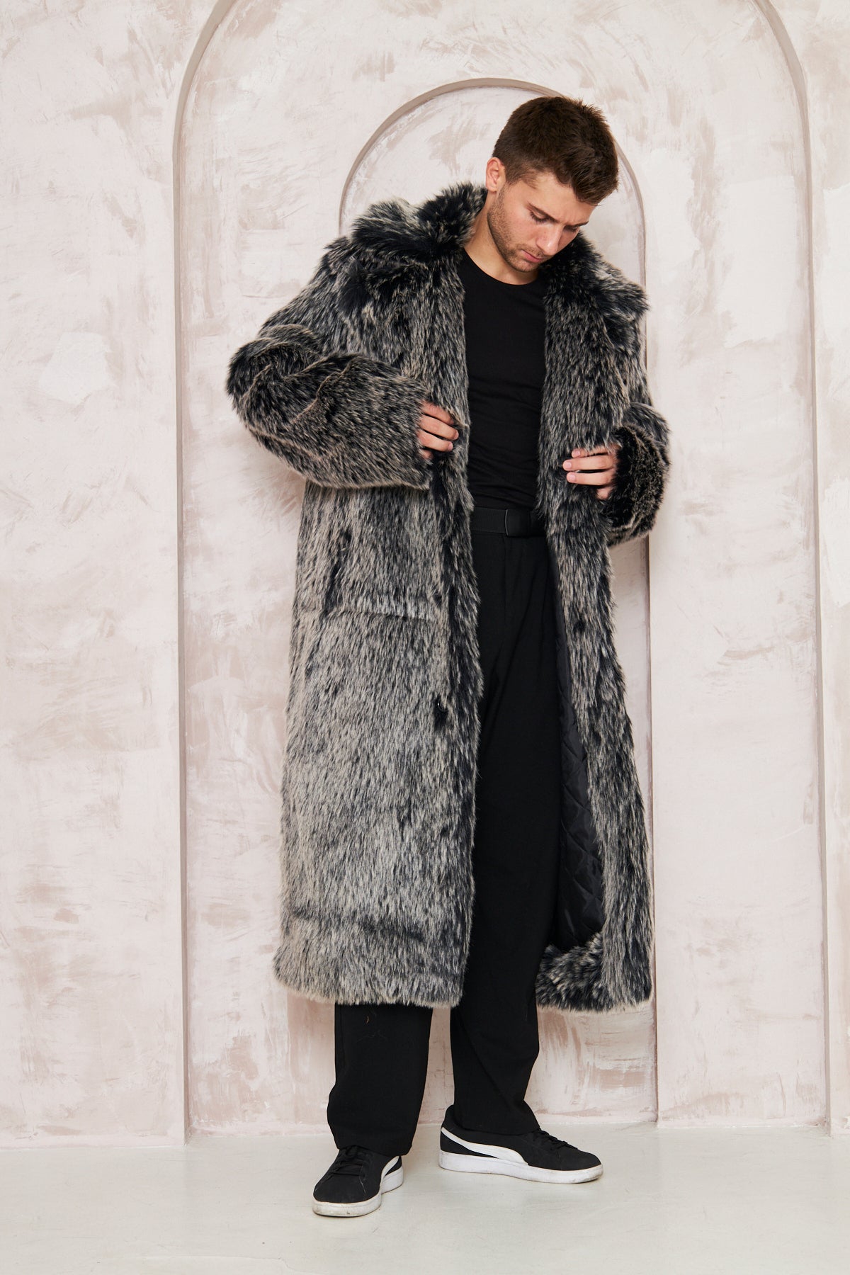 Suni Kürk Erkek Uzun Kaban - Kaban 9