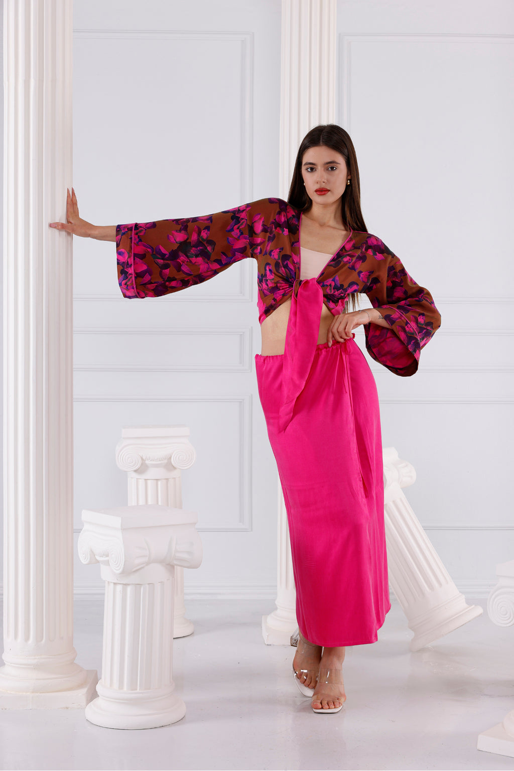 Tina Vegan İpek CUPRO Cropped - Kimono 3