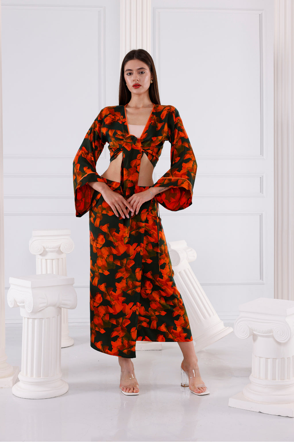 Astrid Vegan İpek CUPRO Cropped - Kimono 4