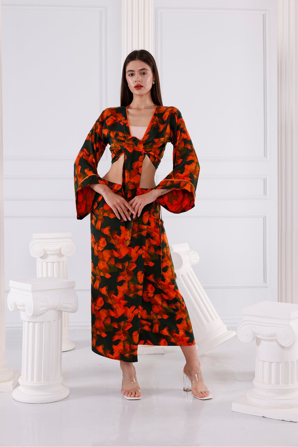 Astrid Vegan İpek CUPRO Cropped - Kimono 4
