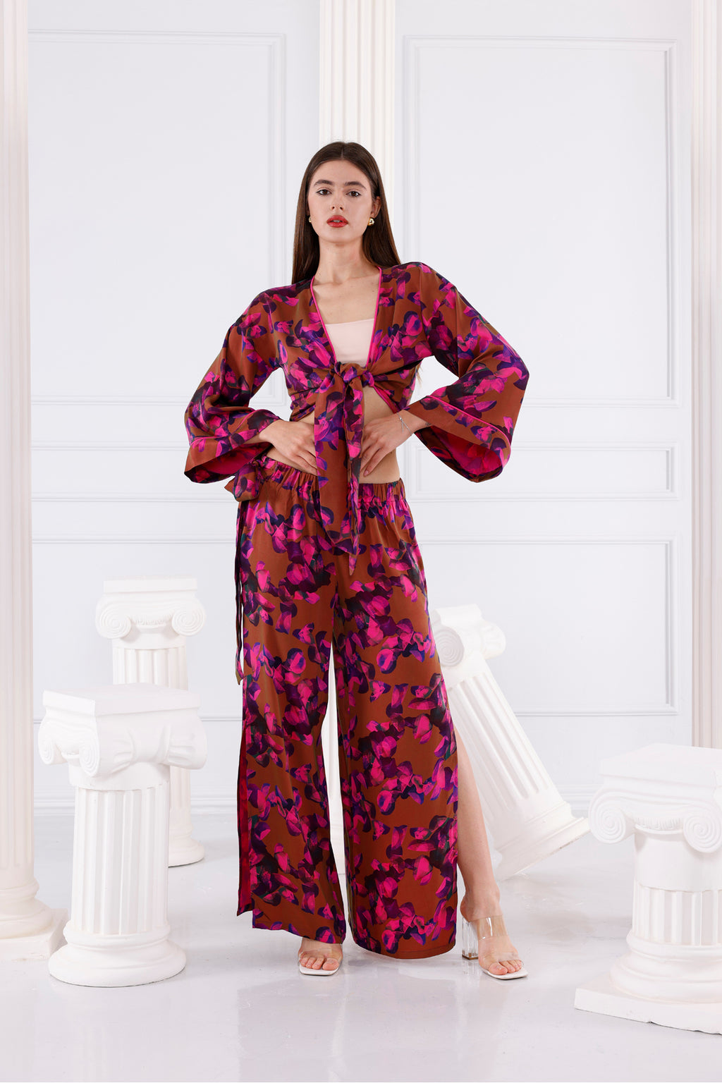 Astrid Vegan İpek CUPRO Cropped - Kimono 12
