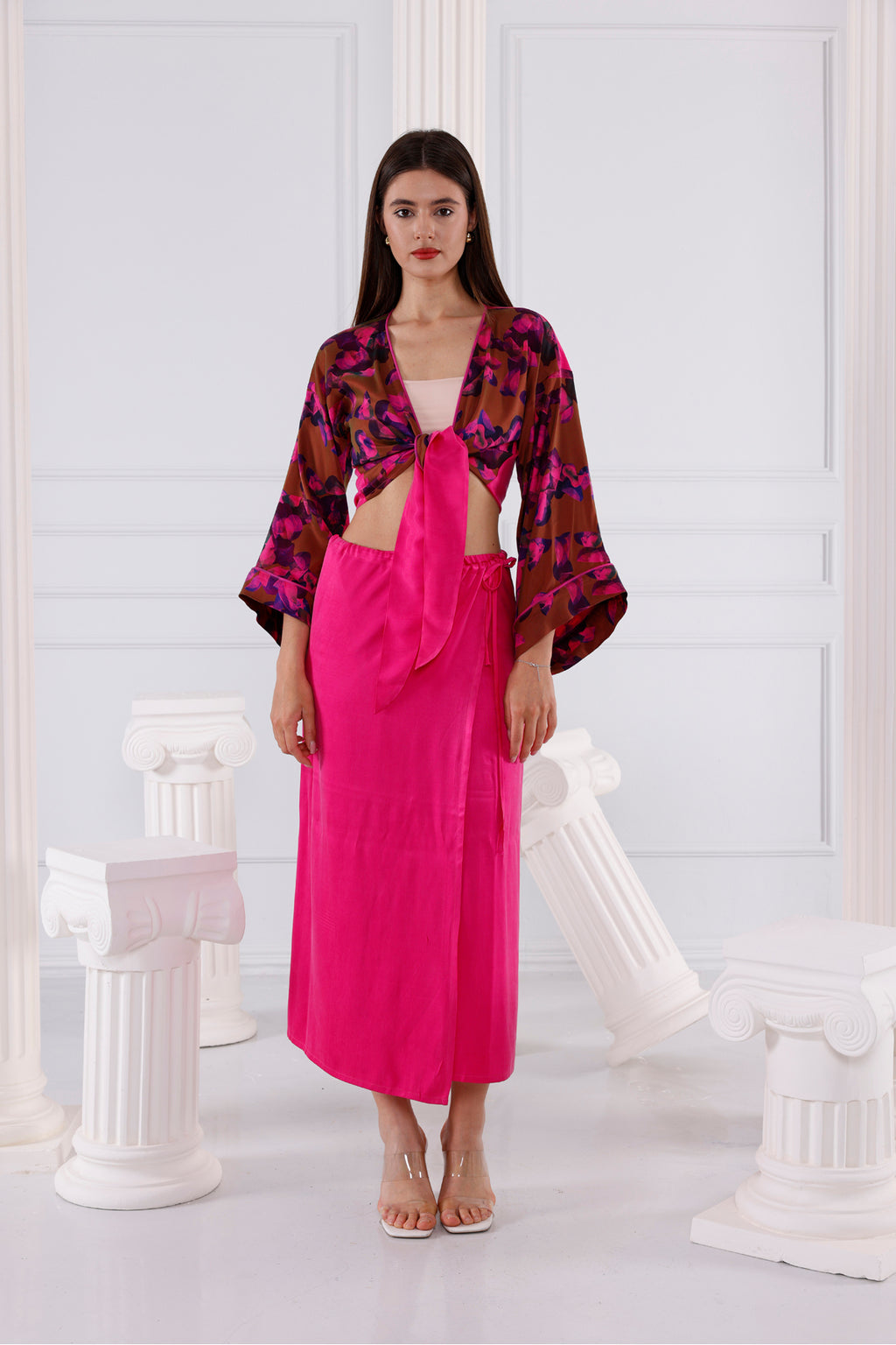 Tina Vegan İpek CUPRO Cropped - Kimono