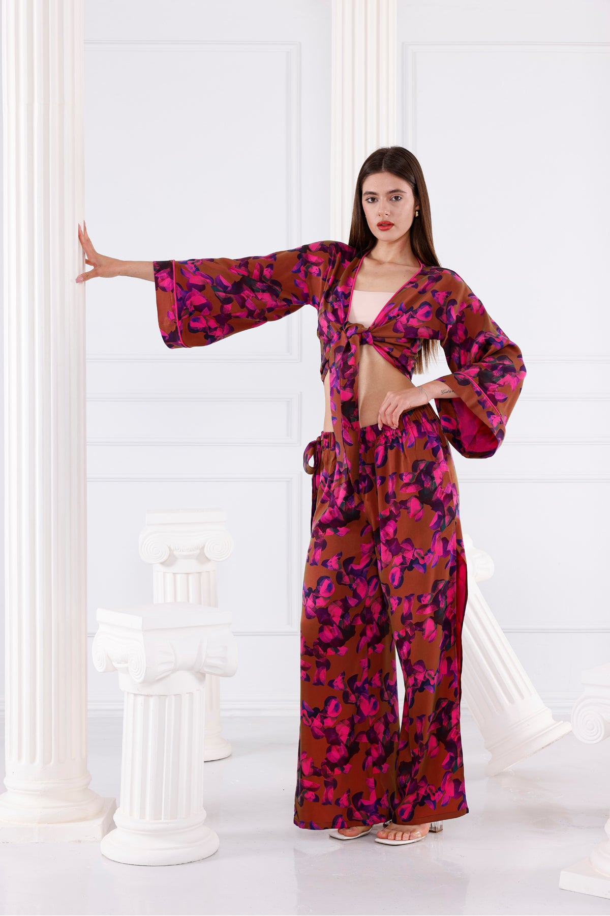 Astrid Vegan İpek CUPRO Cropped - Kimono 13