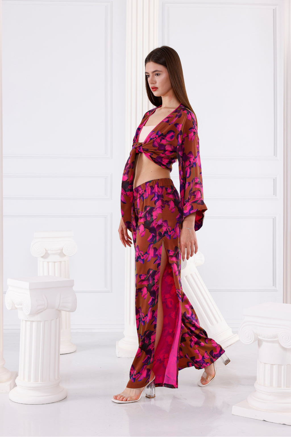 Astrid Vegan İpek CUPRO Cropped - Kimono 10