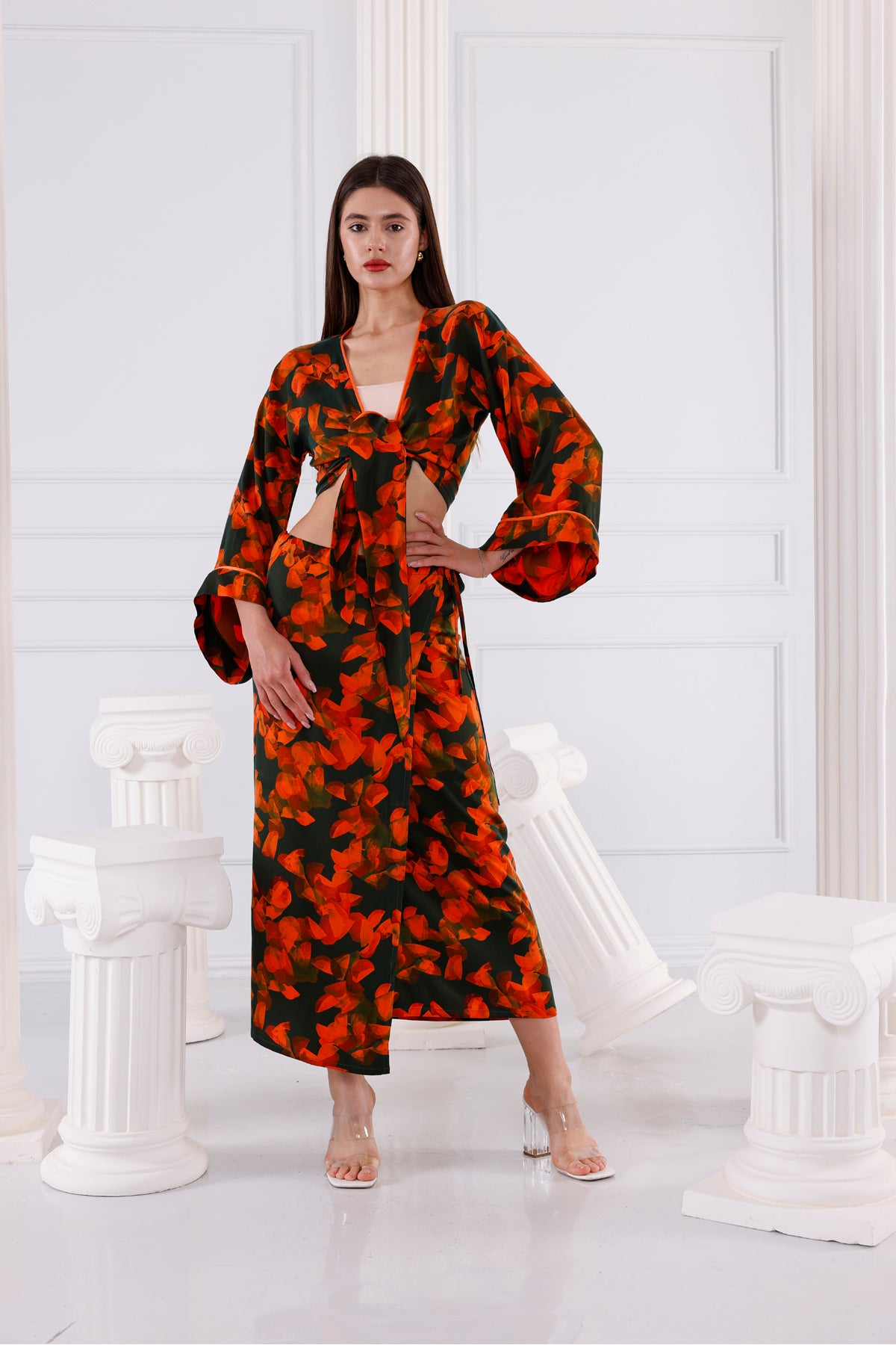Astrid Vegan İpek CUPRO Cropped - Kimono 2