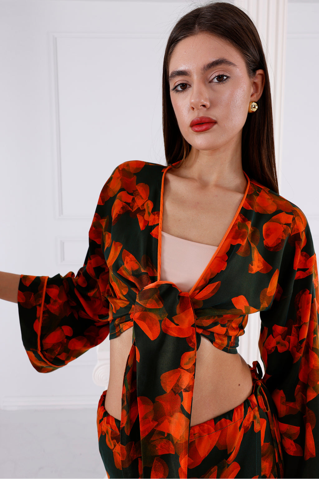 Astrid Vegan İpek CUPRO Cropped - Kimono 6